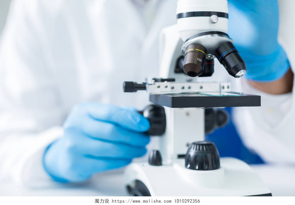 科学实验室中使用显微镜